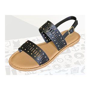 Bamboo Sundance-07S Women Black Flat Sandals